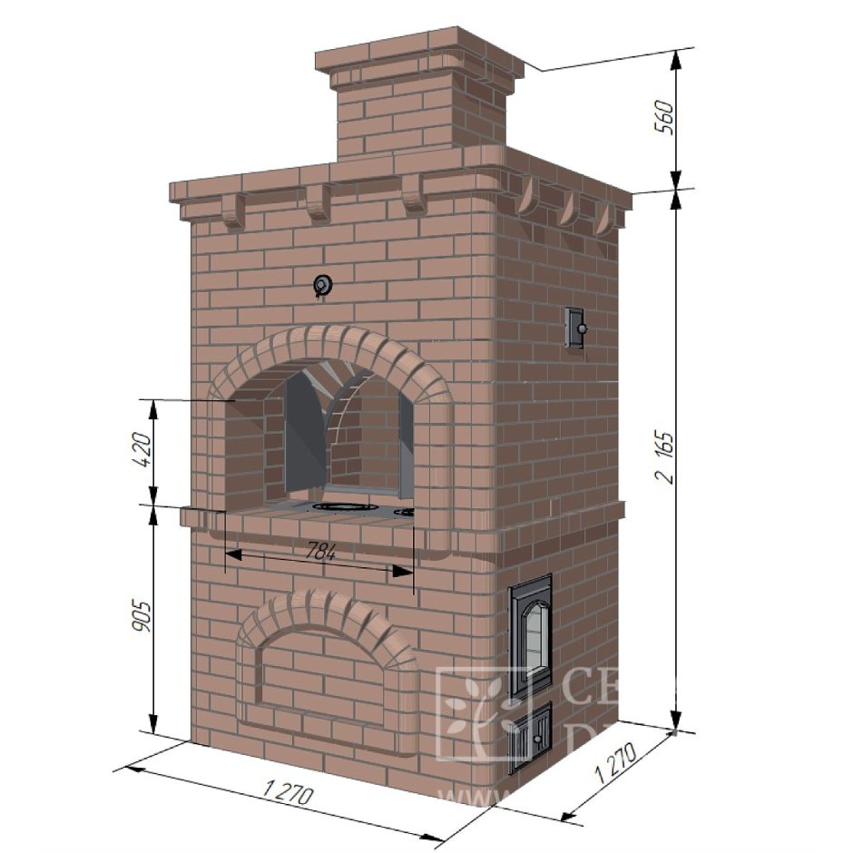 Русская мини печь Экономка