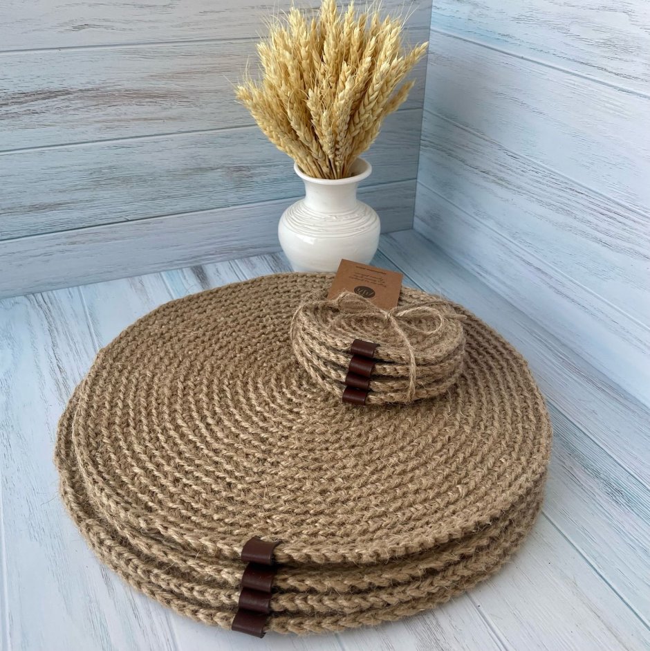 Подставка под кружку из джута