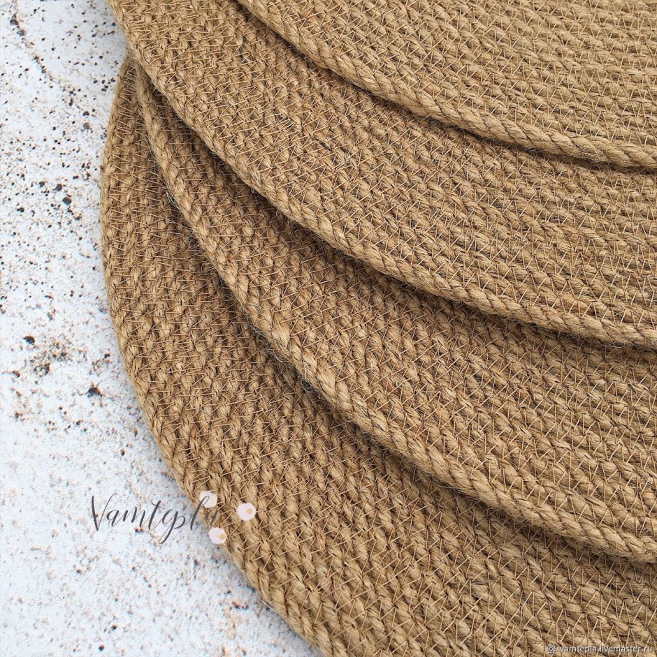 Корзина из джута с донышком