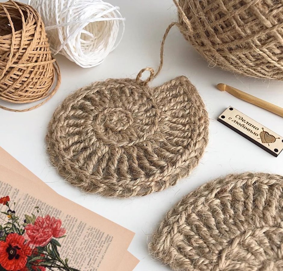 Подставка из джутового каната