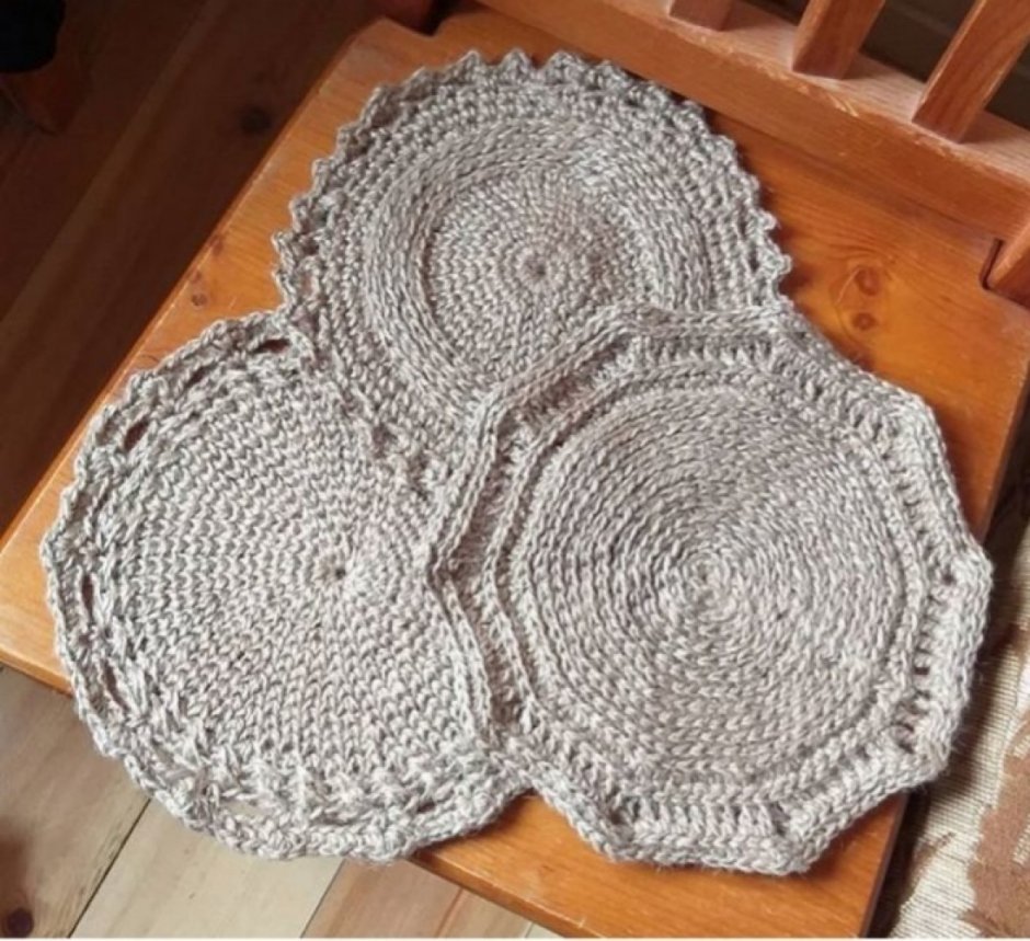 Салфетка из джута крючком