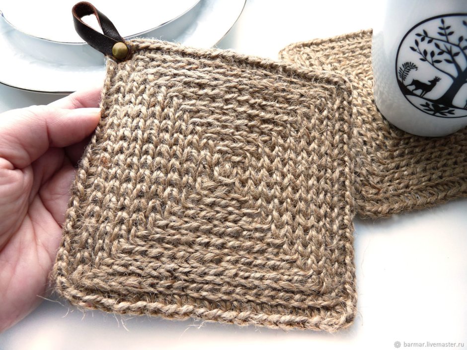 Декоративный велосипед из шпагата