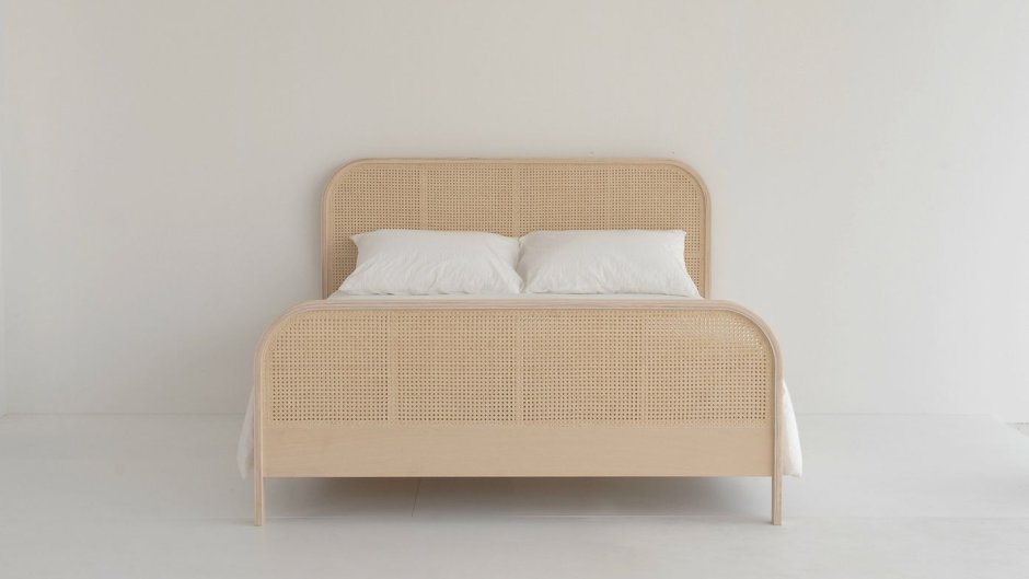 Бохо кровать ротанг