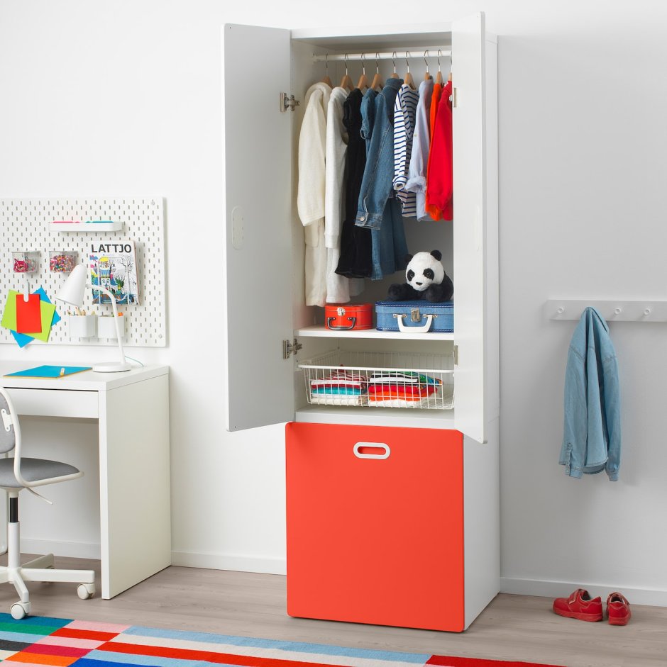 СТУВА / ФРИТИДС гардероб, белый, белый, 60x50x192 см