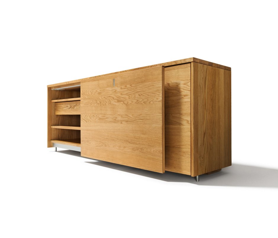 Тумба деревянная с раздвижными дверцами ш 110