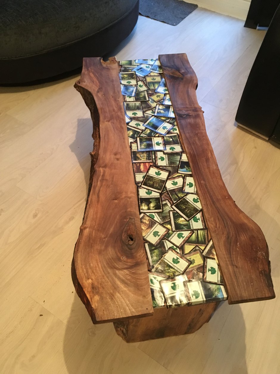 Нарды из эпоксидной смолы и дерева