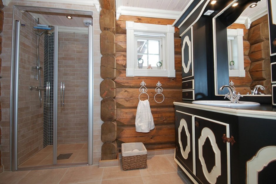 Душевая в деревянном доме