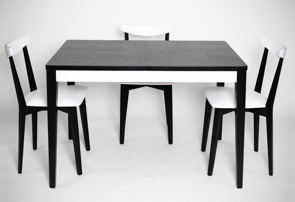 Обеденная группа 140х80 Hugo-m черный и 4 стула alan (Black)