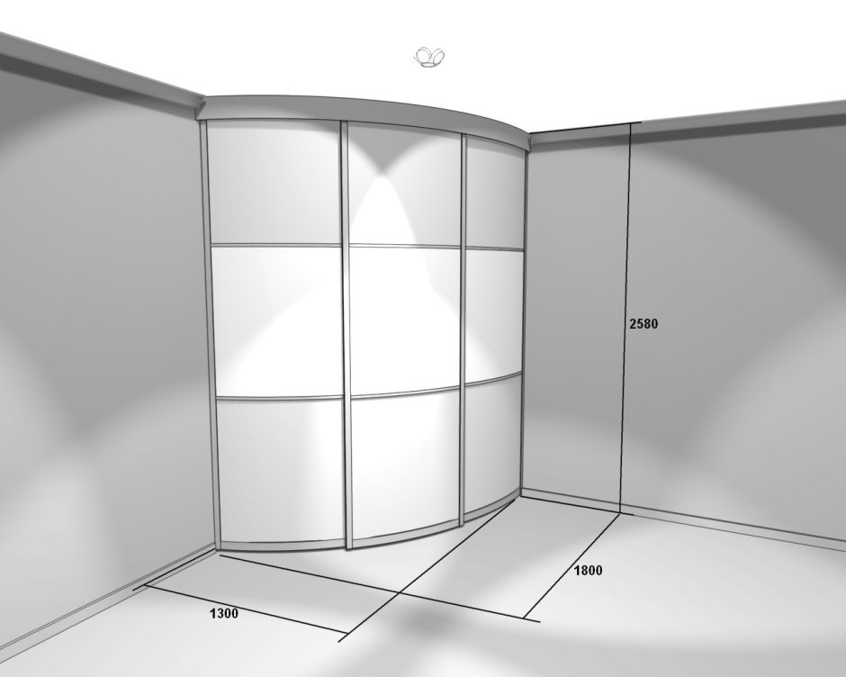 Радиусные перегородки раздвижные