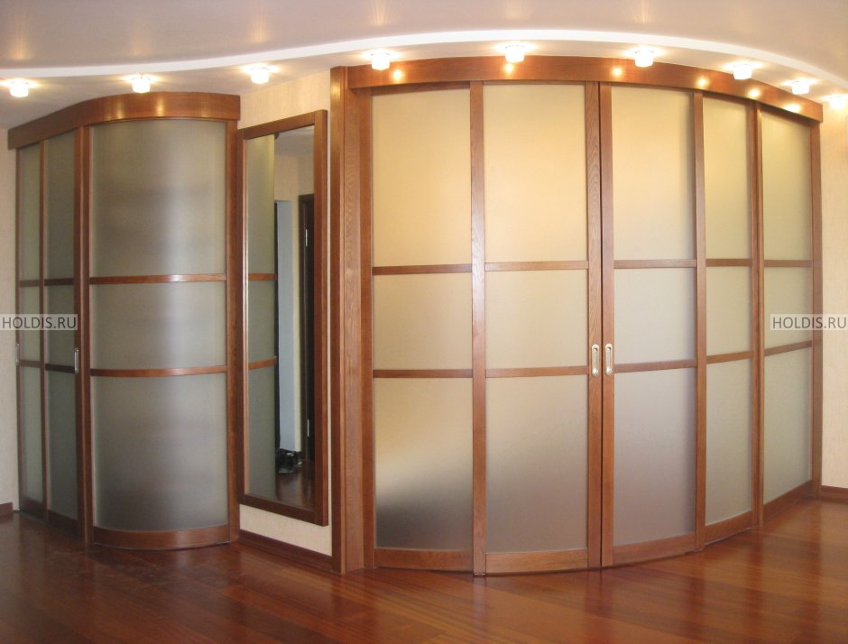 Радиусные перегородки раздвижные