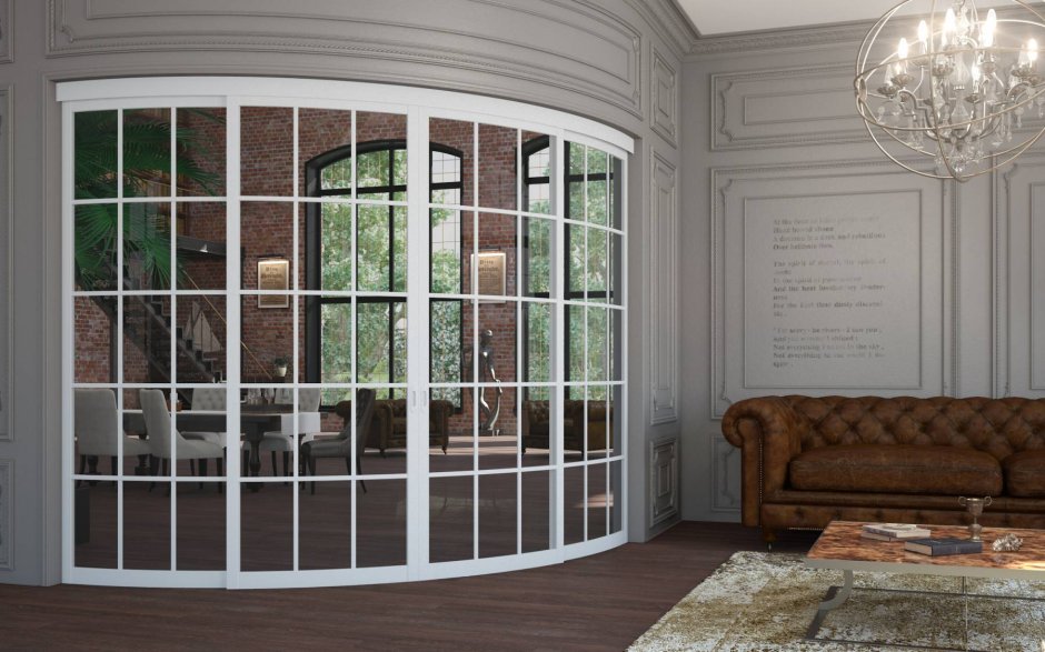 Раздвижные круглые двери