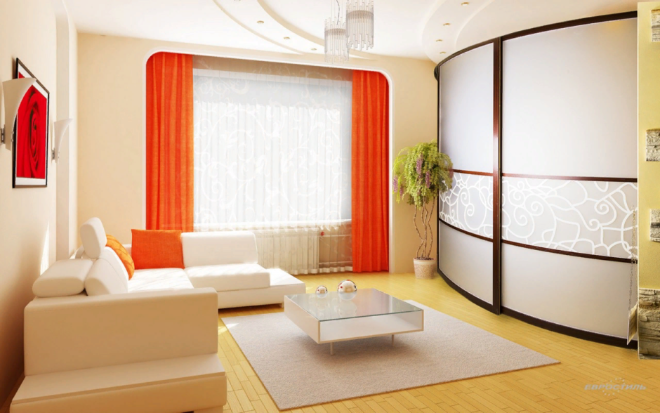 Радиусные стеклянные перегородки