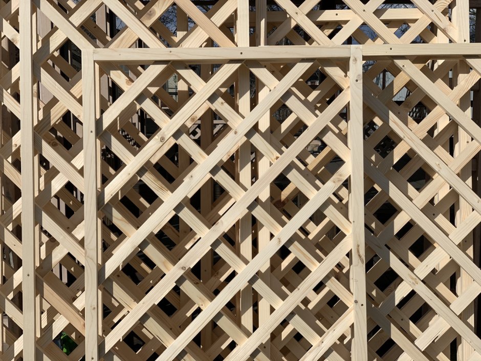 Решетка декоративная сосна 100*100 "шпалера"