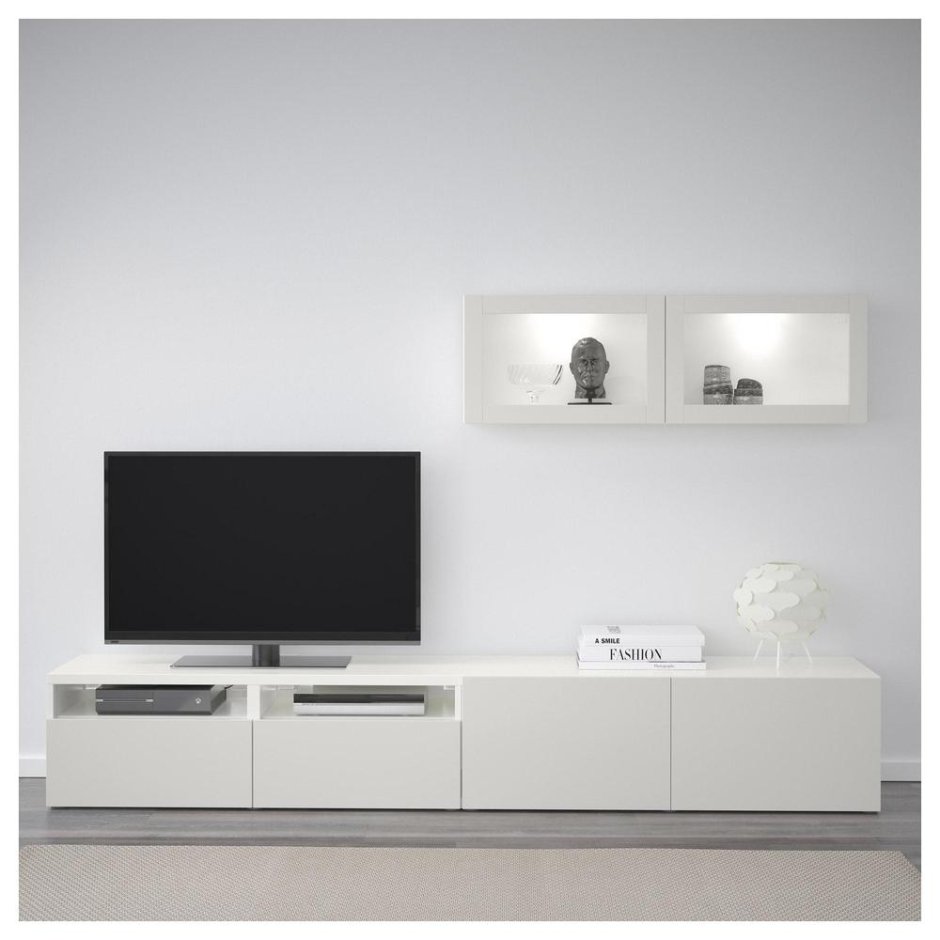 БЕСТО шкаф для ТВ, комбинация, Лаппвикен белый