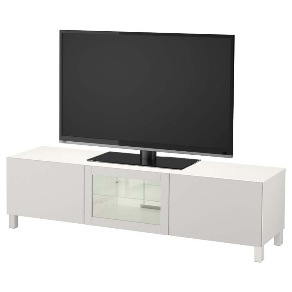 Bestå БЕСТО тумба под ТВ, С дверцами, белый/Лаппвикен белый180x42x38 см