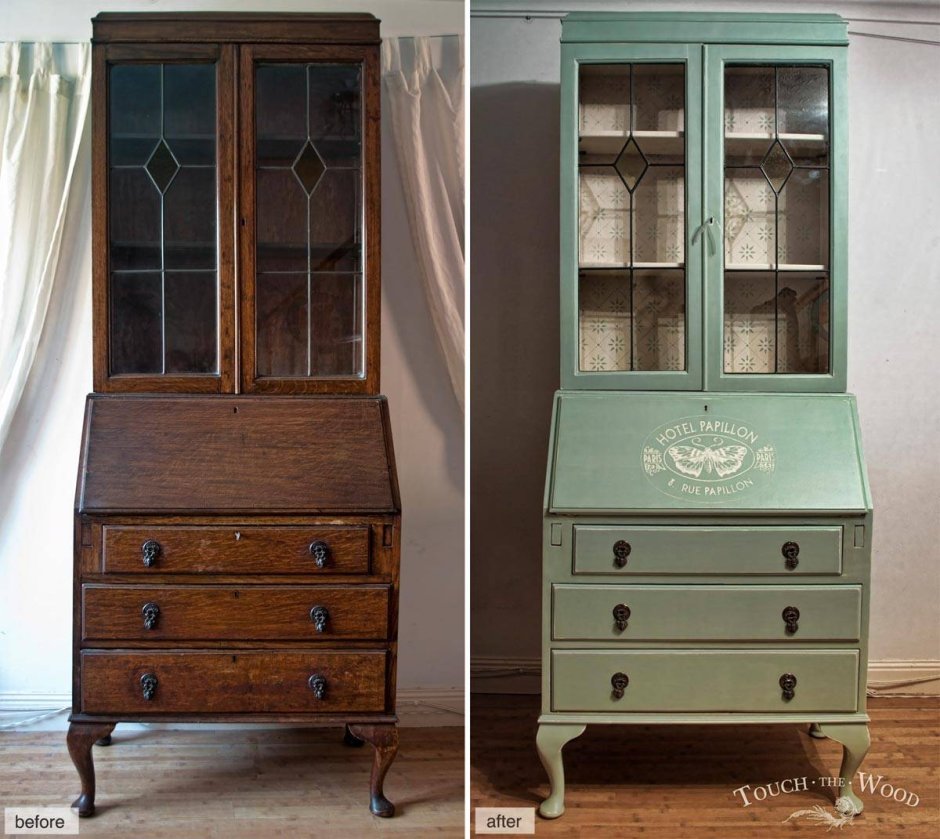 Отреставрированная мебель до и после