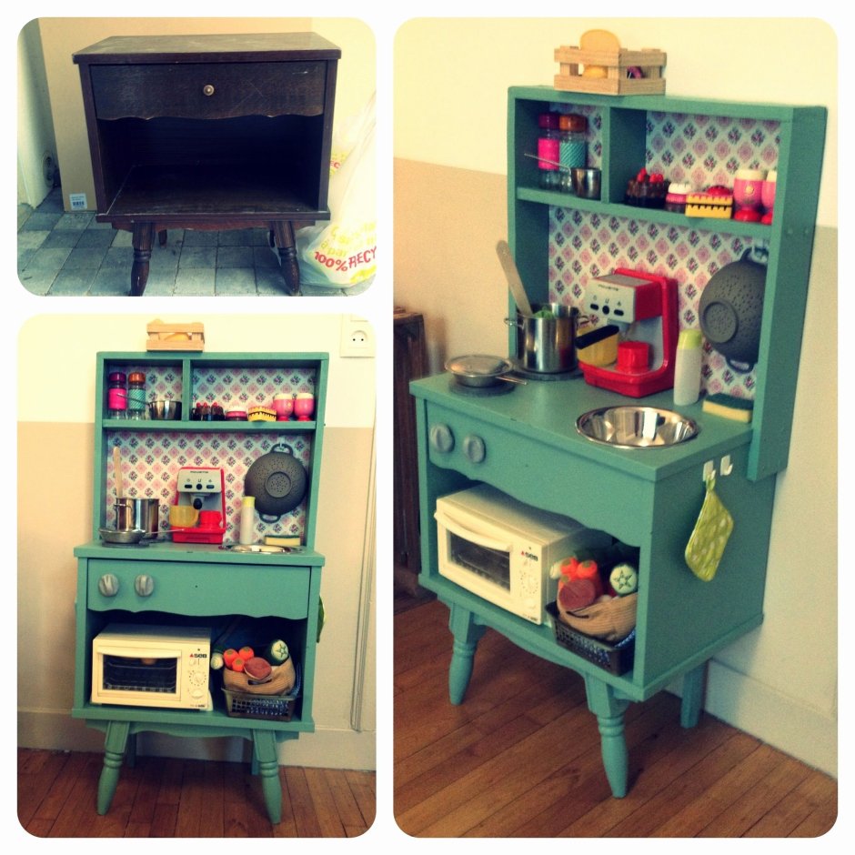 Детская кухня из тумбочки