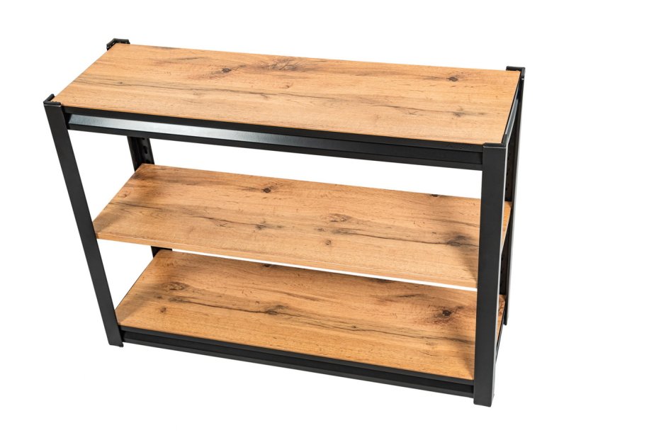 Wood&Steel / тумба для обуви Wood&Steel в стиле лофт,3 яруса, 60x90x30 см