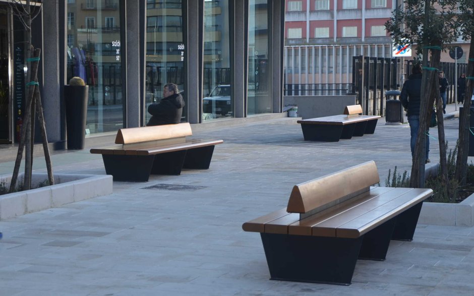 Благоустройство бетонная скамейки