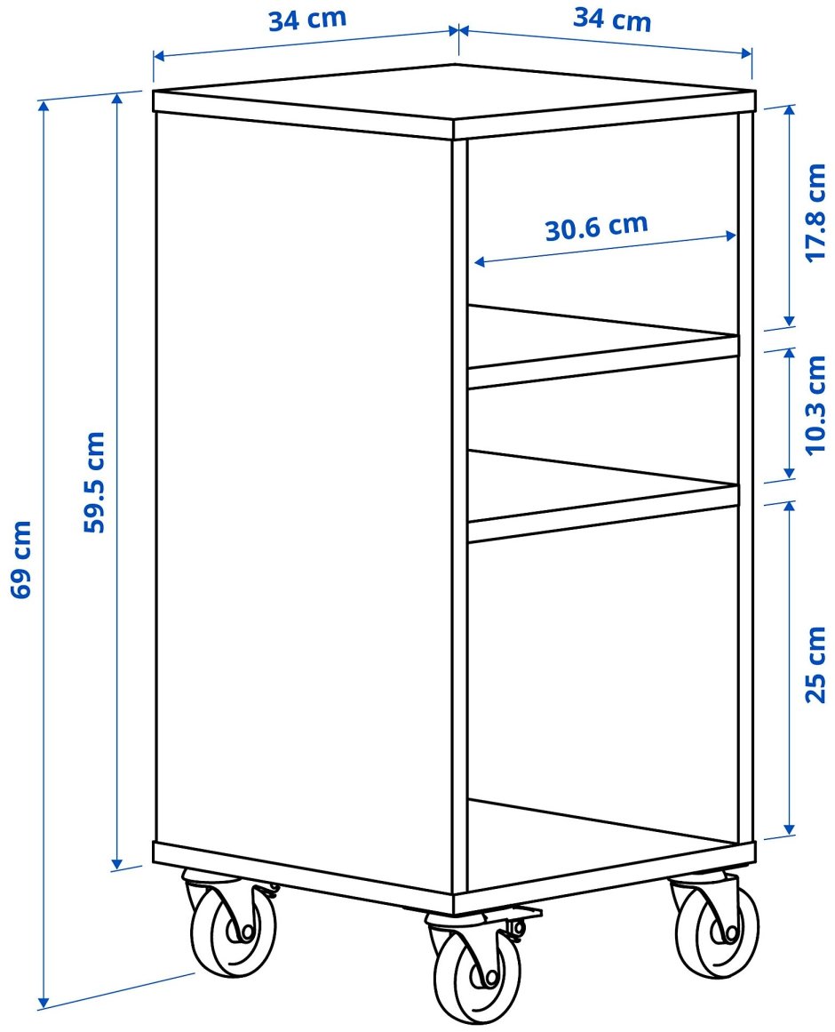 Тележка икеа СУННЕРСТА