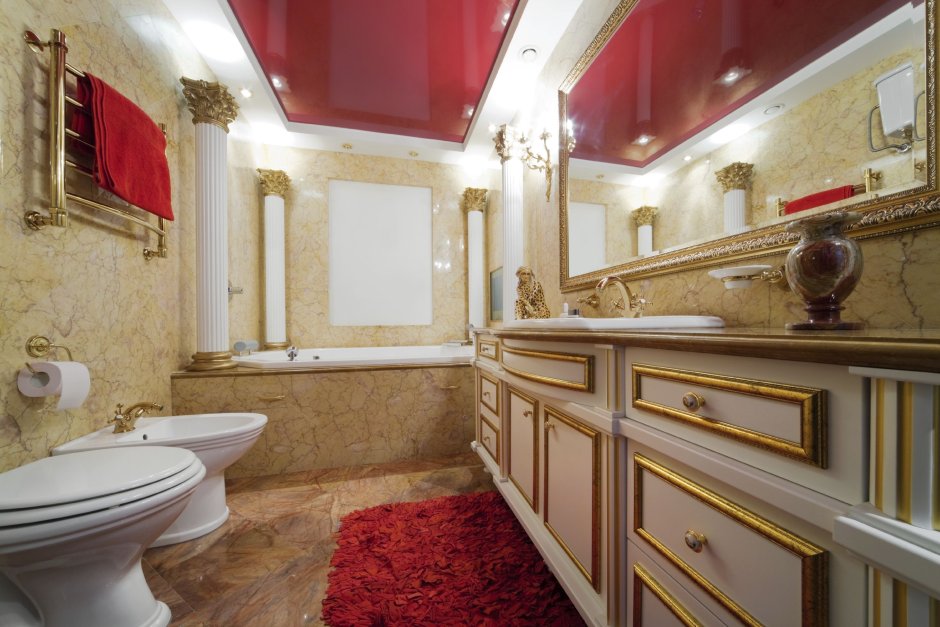 Ванная венецианская штукатурка под мрамор