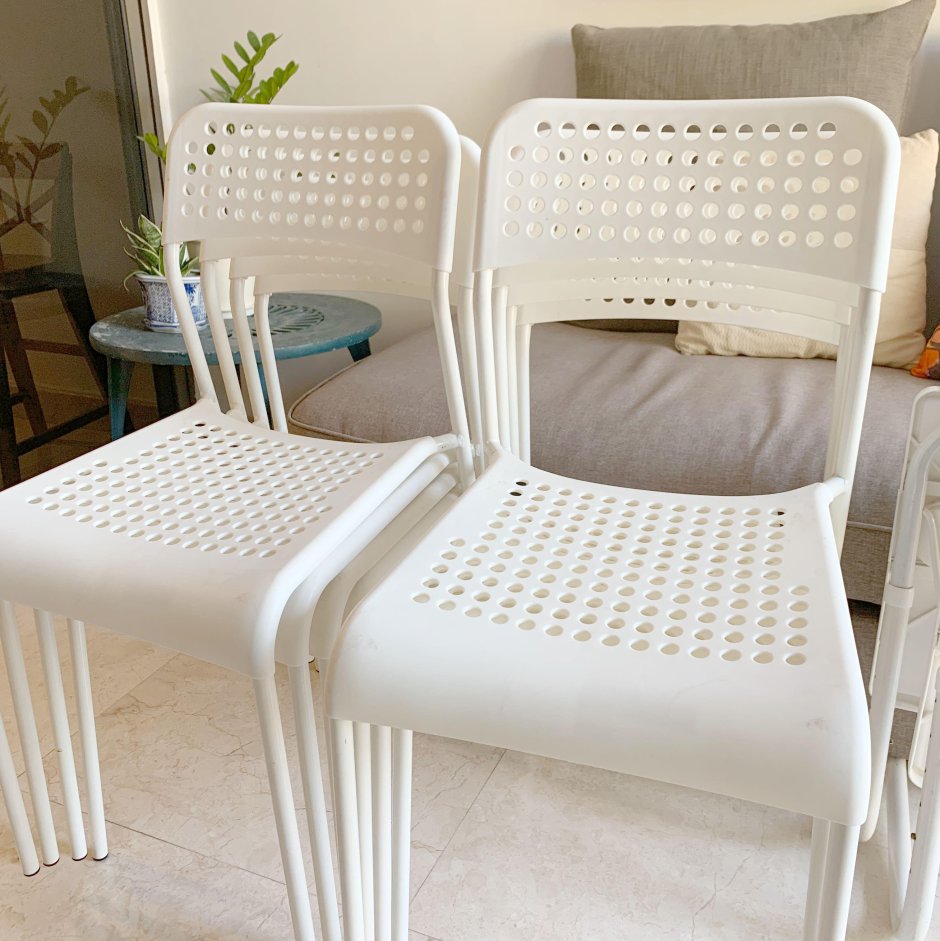 Стул ikea JANINGE белый 802.805.15