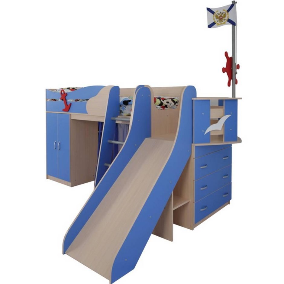 Кровать корабль для мальчика