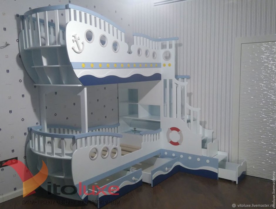 Двухъярусная кровать корабль