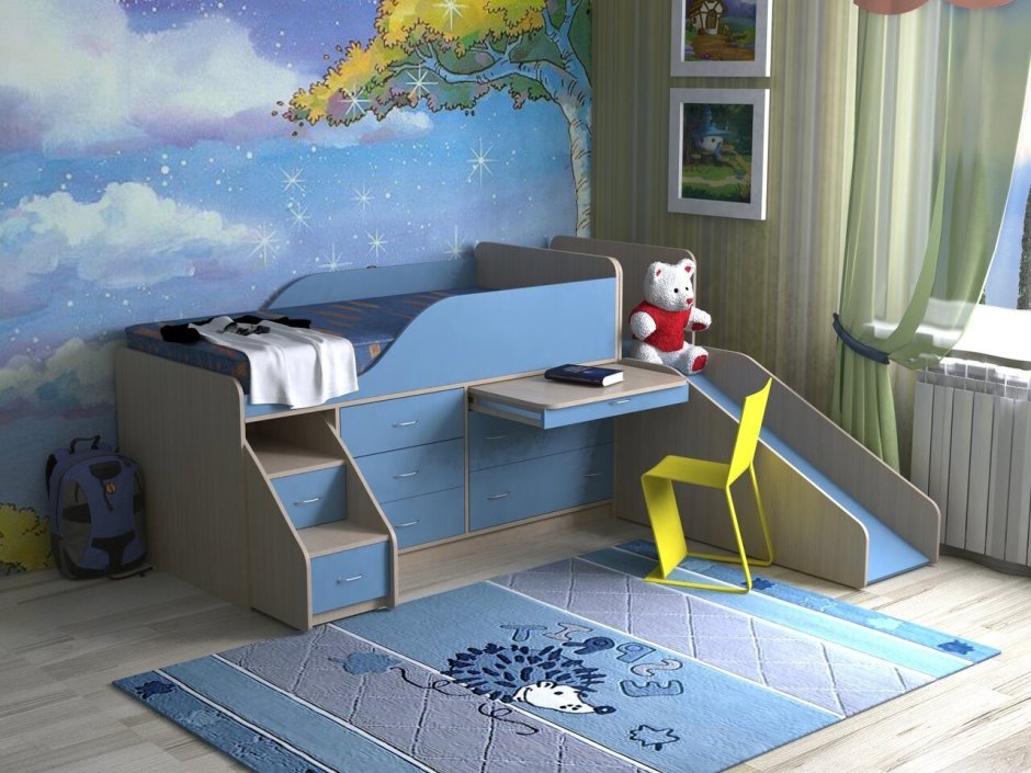 Кровать-чердак ЯРОФФ малыш 4
