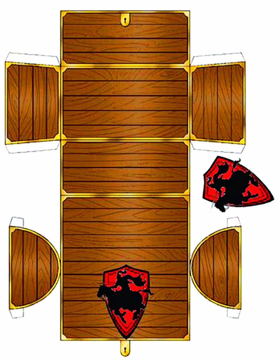 Пиратский сундук развертка