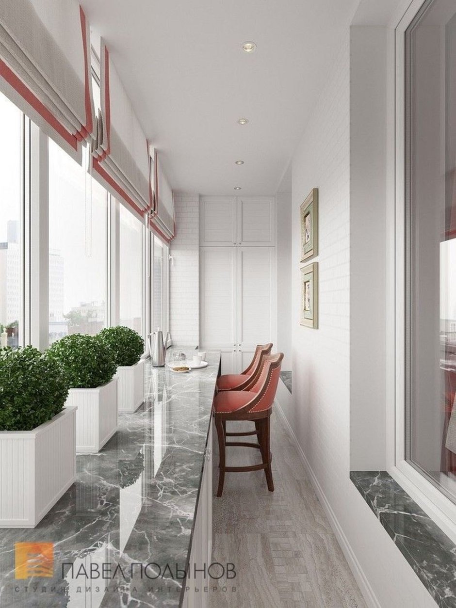 Барный столик на балконе