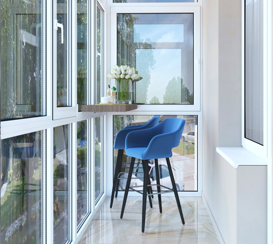 Барная стойка на балконе