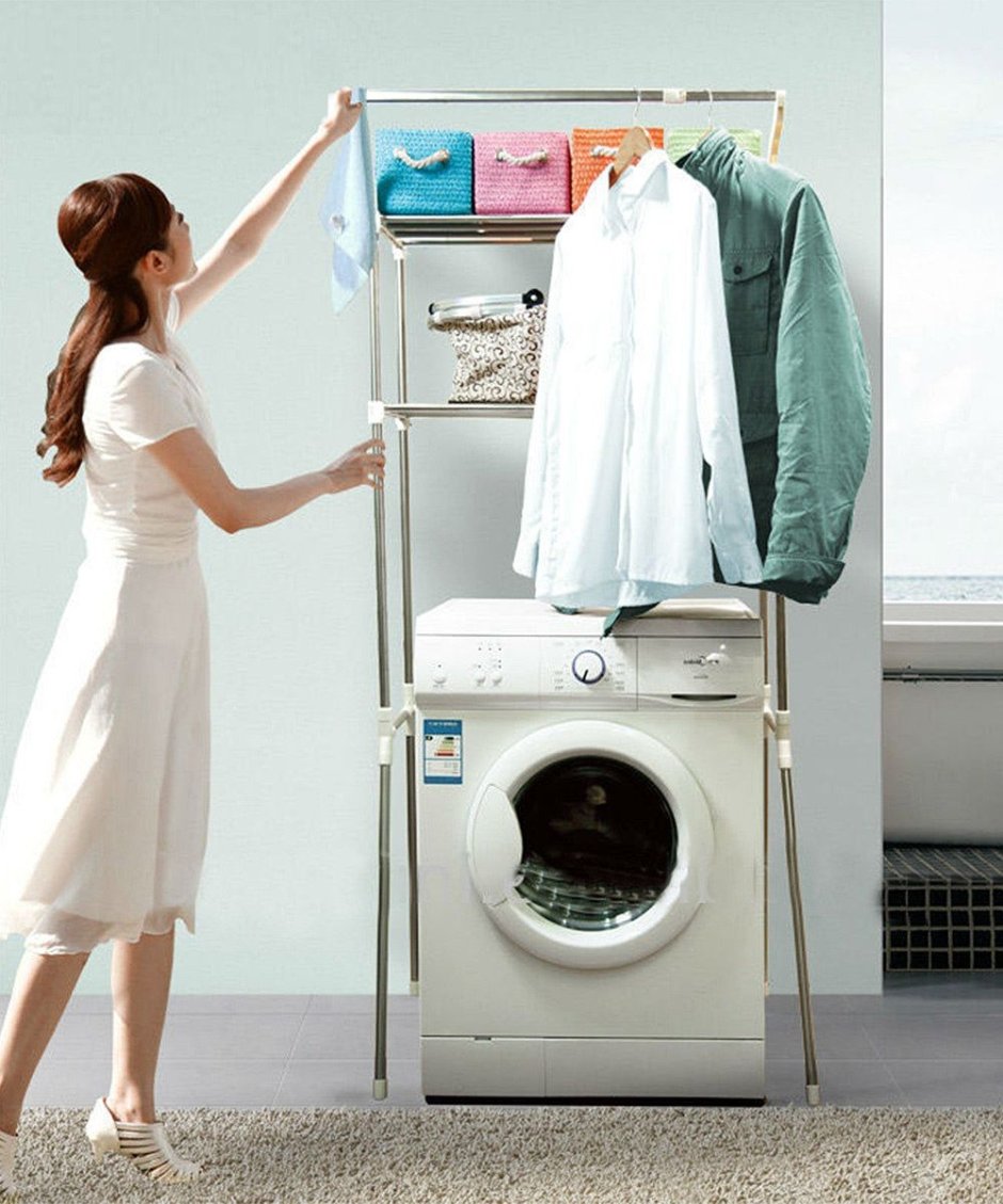 Икеа стеллаж над стиральной