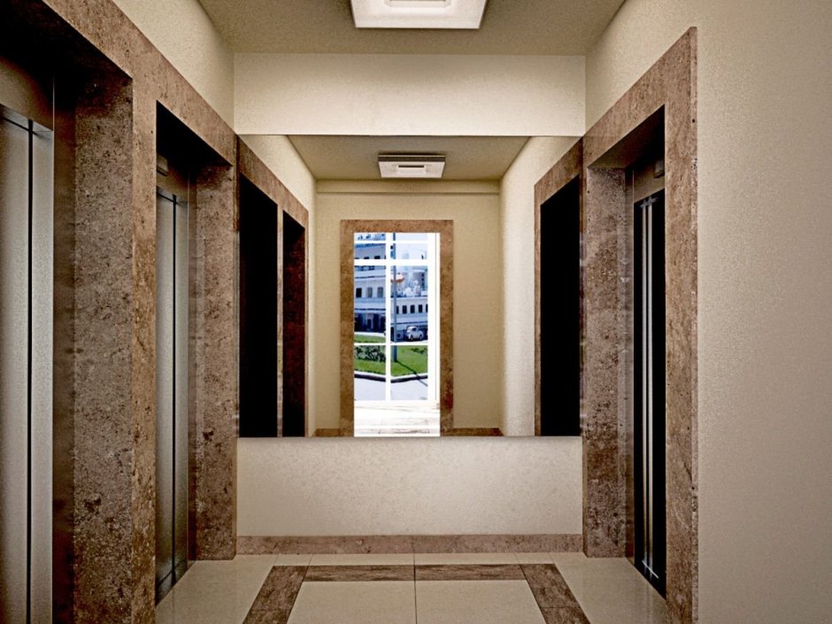 Отделка лифтового холла