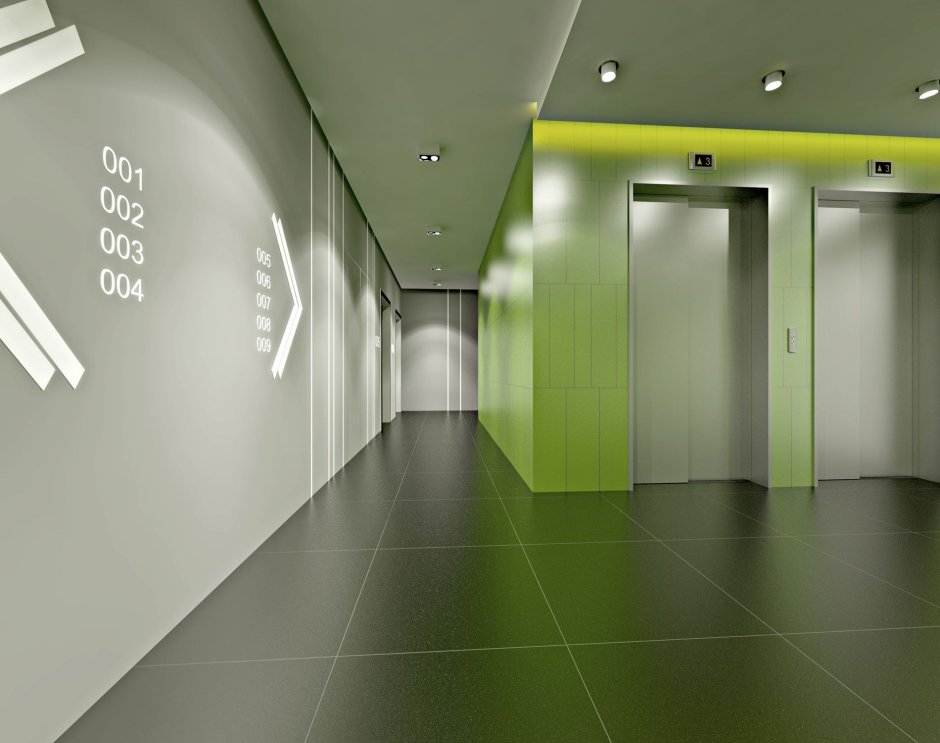 Интерьер лифтового холла