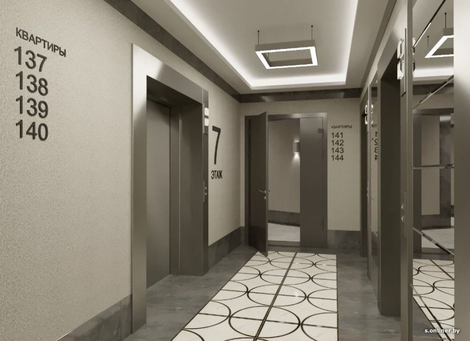 Интерьер лифтового холла