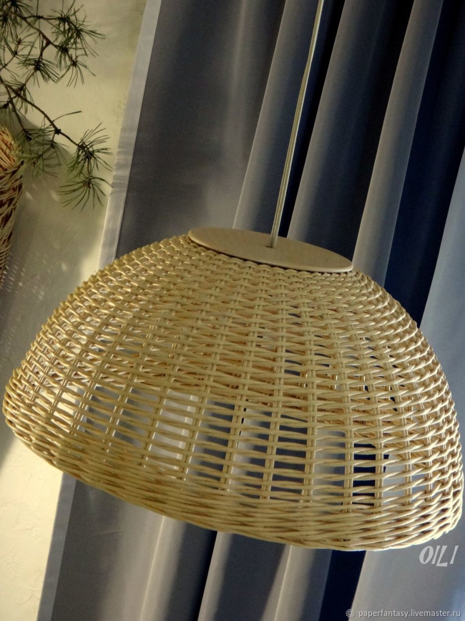 Плетеный абажур