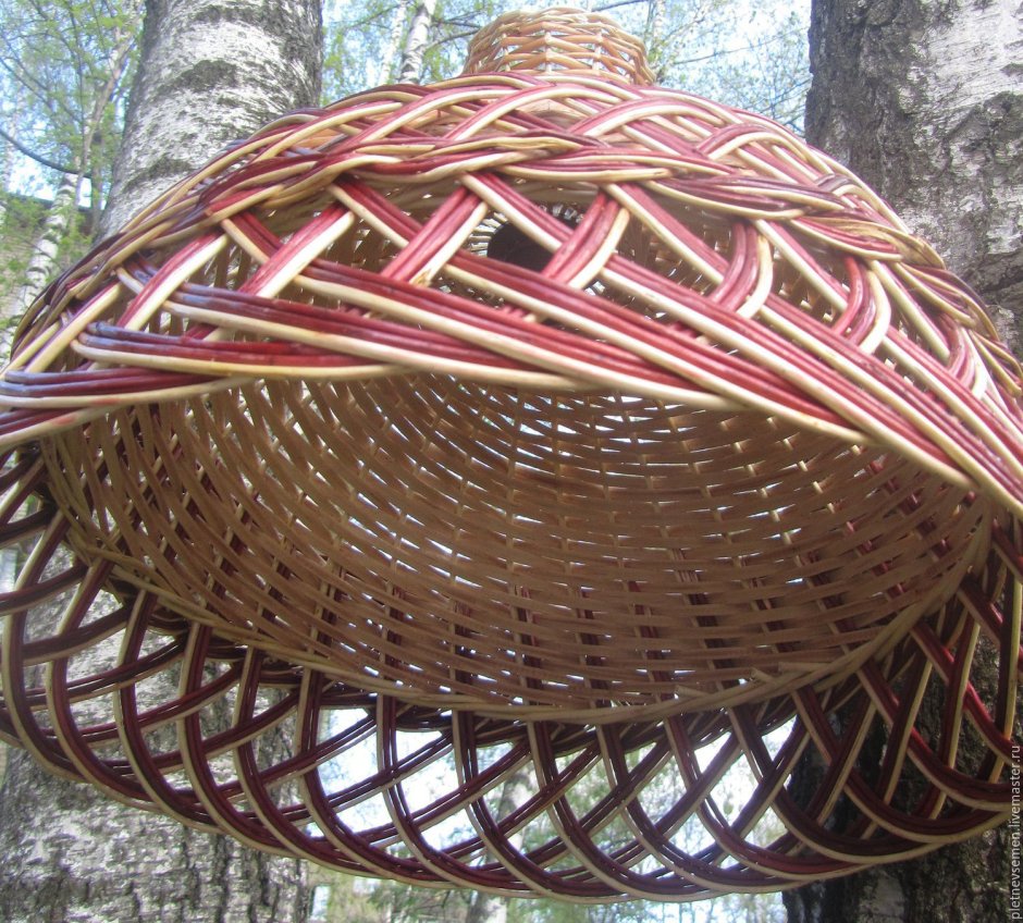 Плетеный абажур