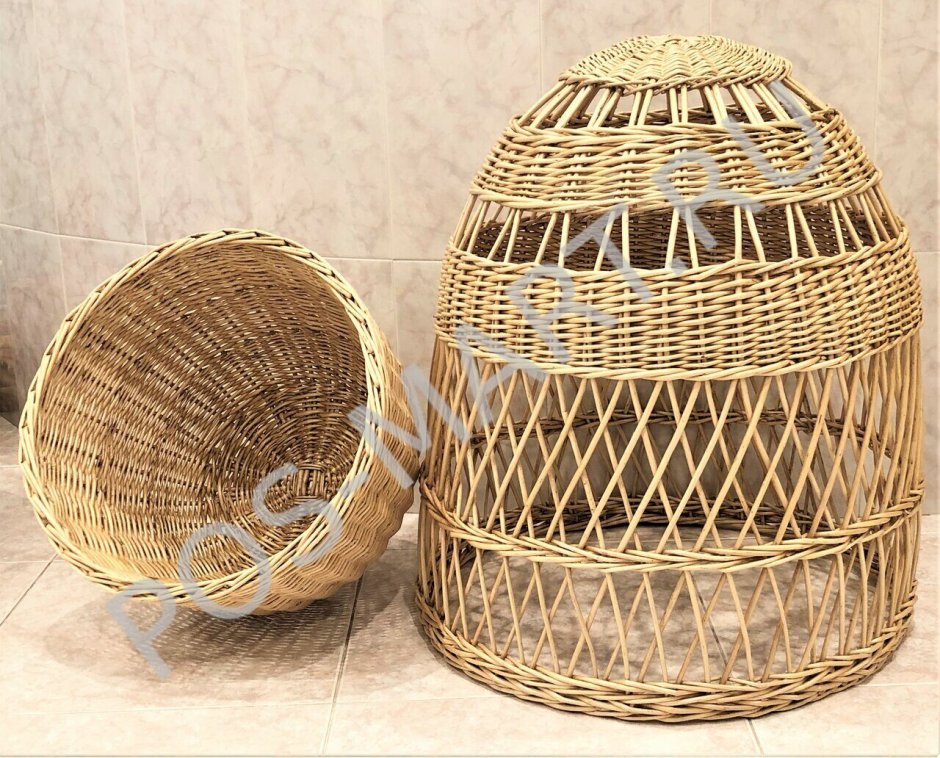 Плетеные абажуры из бумажной лозы