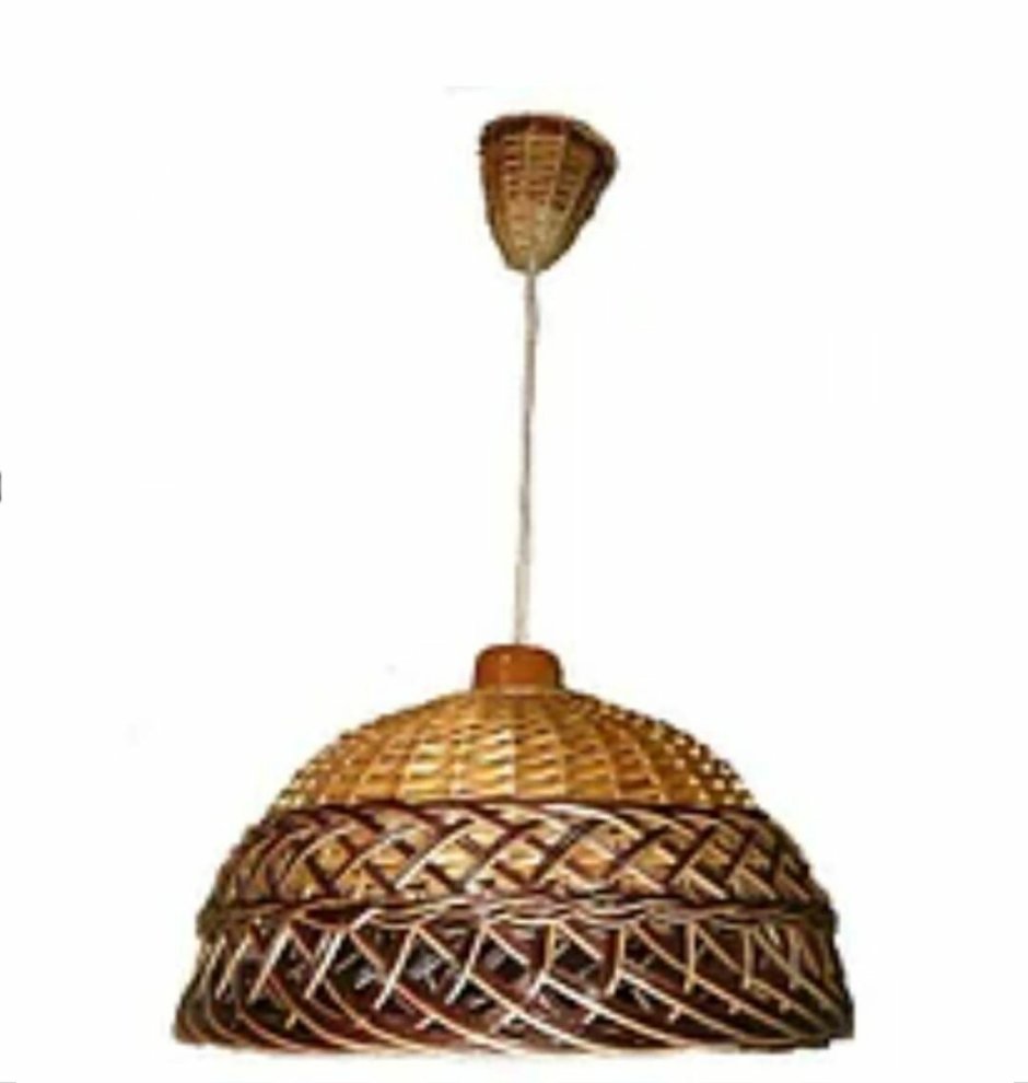 Плетеный абажур квадратный