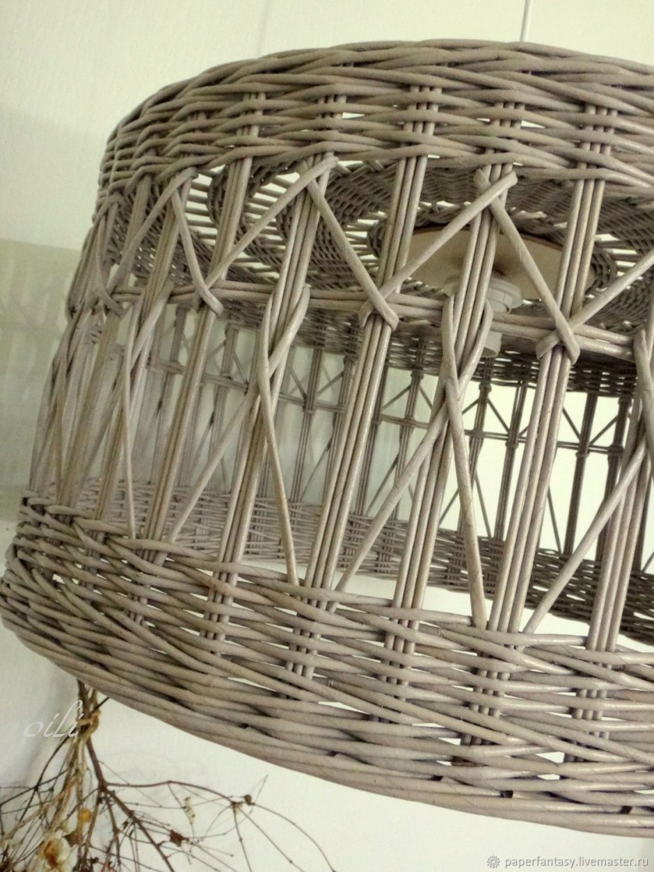 Плетеный абажур