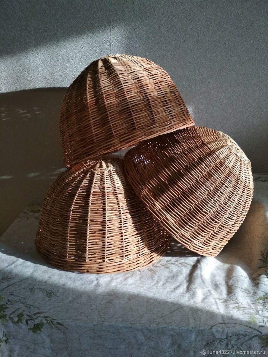 Абажур из бумажной лозы