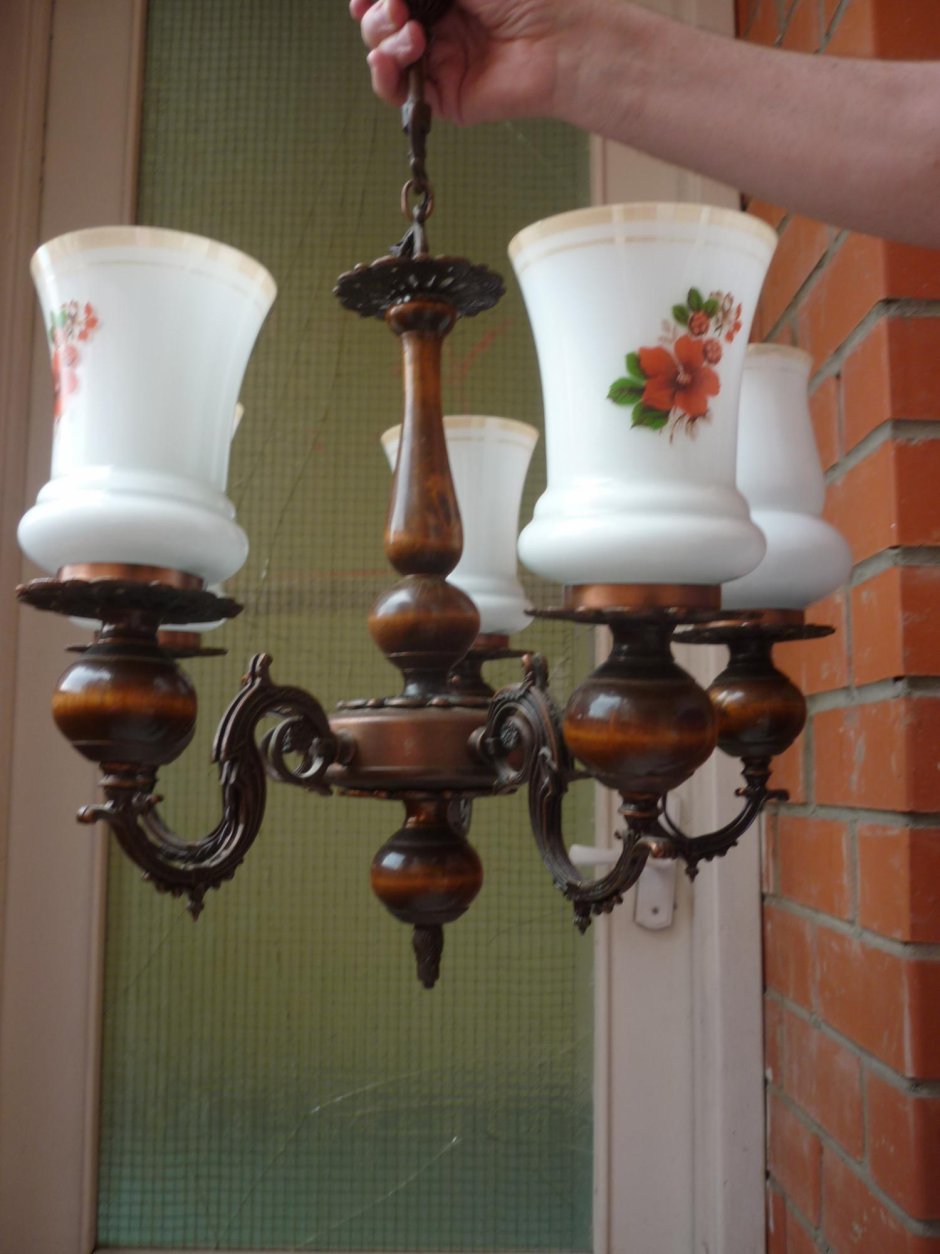 Люстра Югославия СССР бронза