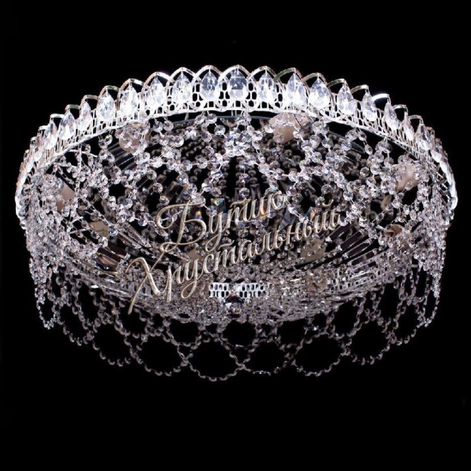 Люстра с абажуром из льна