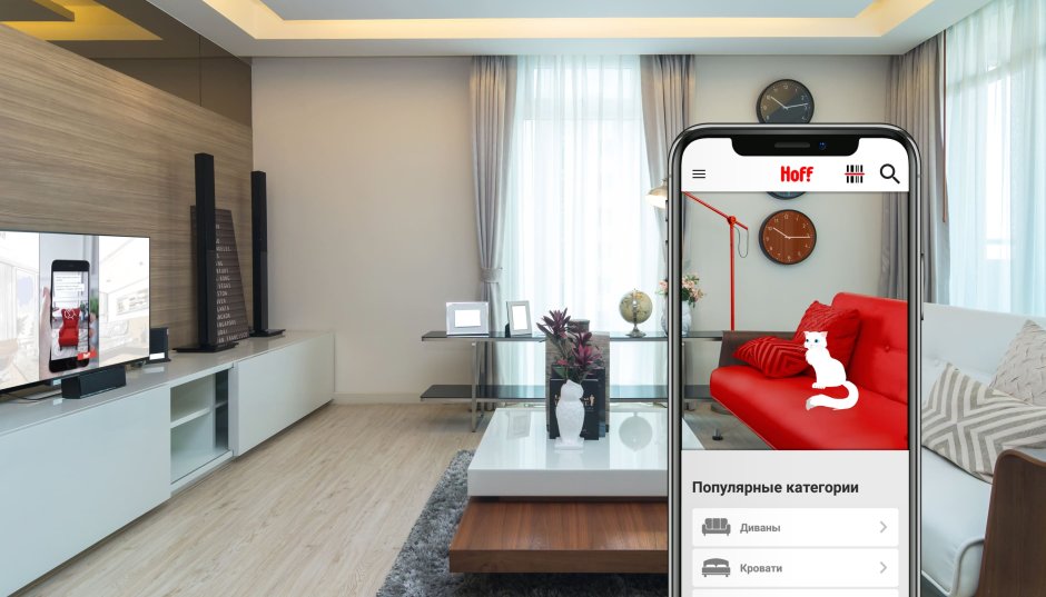 Шкаф с витриной Hoff Linate