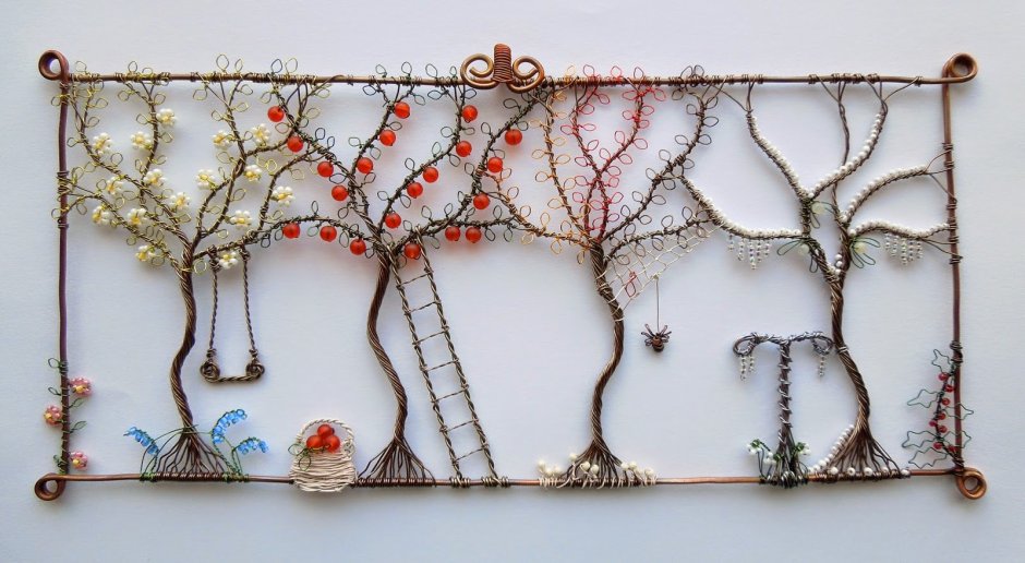 Панно из проволоки на стену