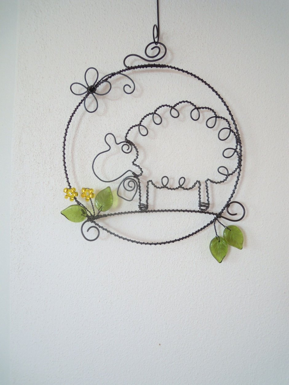 Поделка из проволоки Овечка своими руками