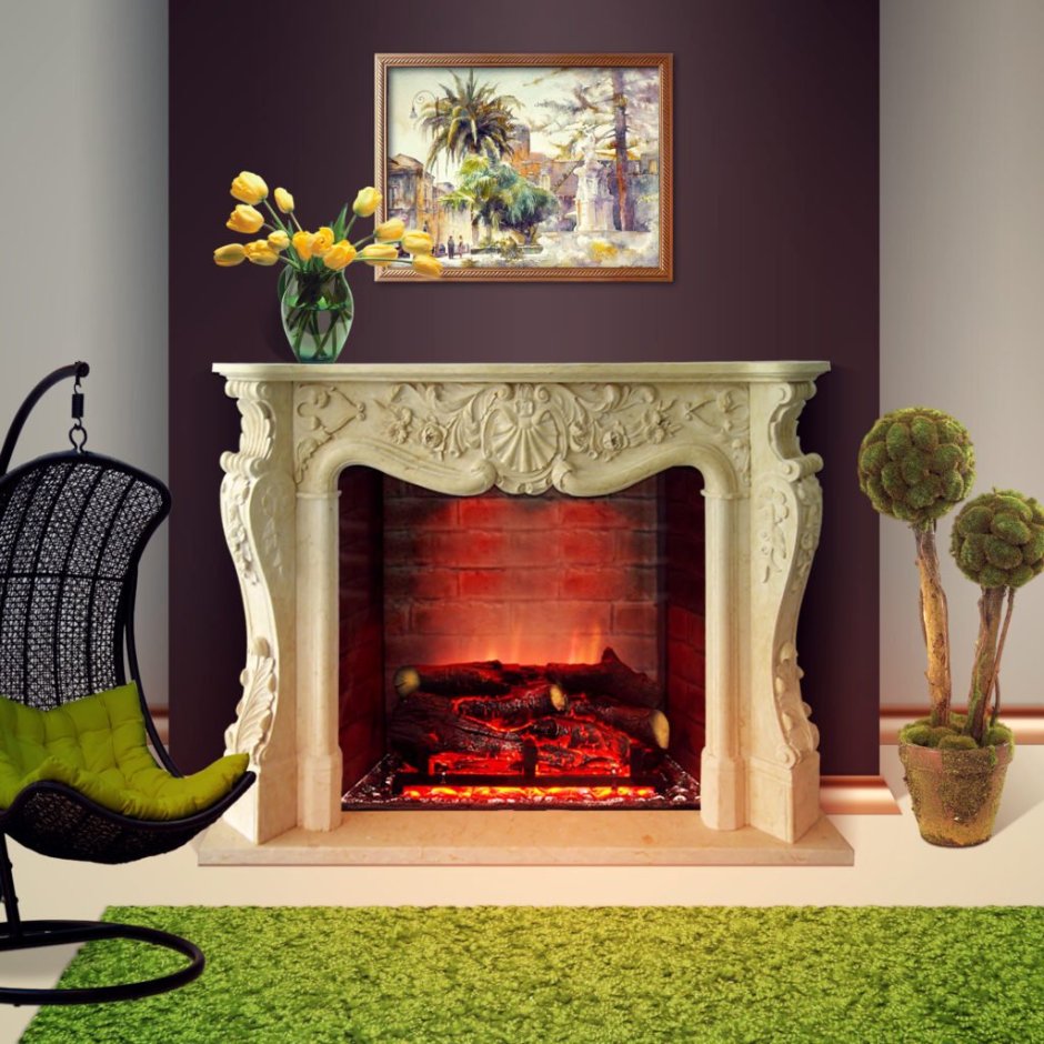 Камин в стиле рококо