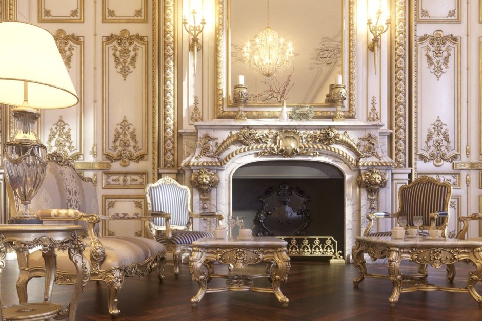 Камин в стиле рококо