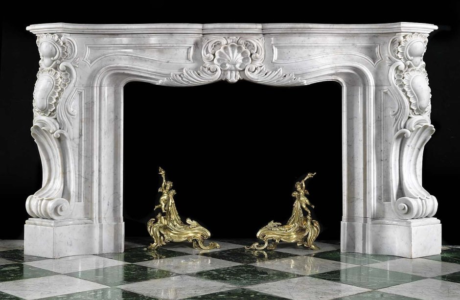 Мраморный камин рококо